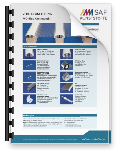 Verlegeanleitung PVC-Plus Klemmprofil